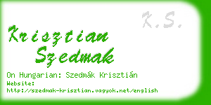krisztian szedmak business card