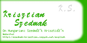krisztian szedmak business card
